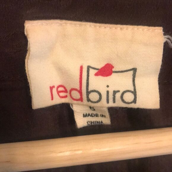 Red Bird 100% Silk Elastic Waist Mini Dress Size 6 - Picture 4 of 6